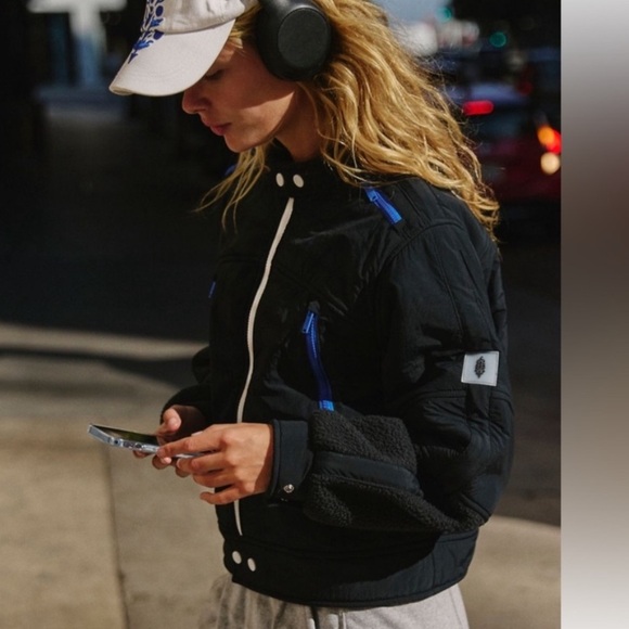 FP Movement On Your Mark Moto Fleece S Black Combo - Picture 1 of 14